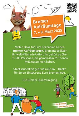 Teilnehmerurkunde zu den Bremer Aufräumtagen 